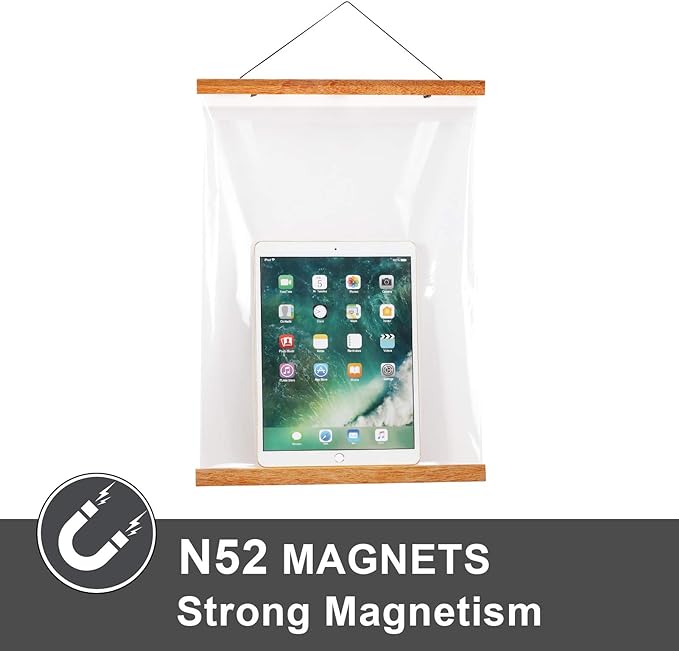 WITCOLOR 11x14 11x17 11x22 Poster Frames, Magnetic Light Wood Wooden Frame Hanger for Photo Picture Canvas Artwork Art Print Wall Hanging (2 Packs, 11", Teak Wood)