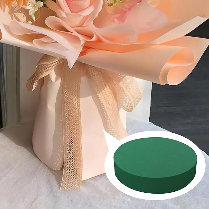 4 Pcs 10 Inch Floral Foam Blocks Large Dry and Wet Floral Foam for Diy Fresh Flowers, Artificial Flowers, Wedding Aisle Flowers Party Home Office Garden Decoration (Round)