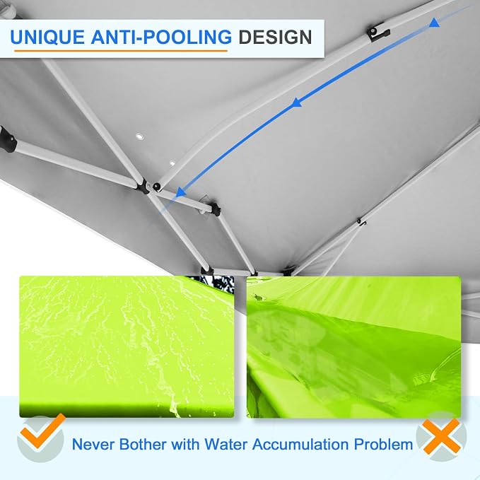 EAGLE PEAK Commercial Canopy 12x12 Pop Up Canopy Tent with 1 Sidewall, Easy Setup Heavy Duty Instant Event Shelter for Vendors & Markets, Outdoor Sun Shade, Neon Green