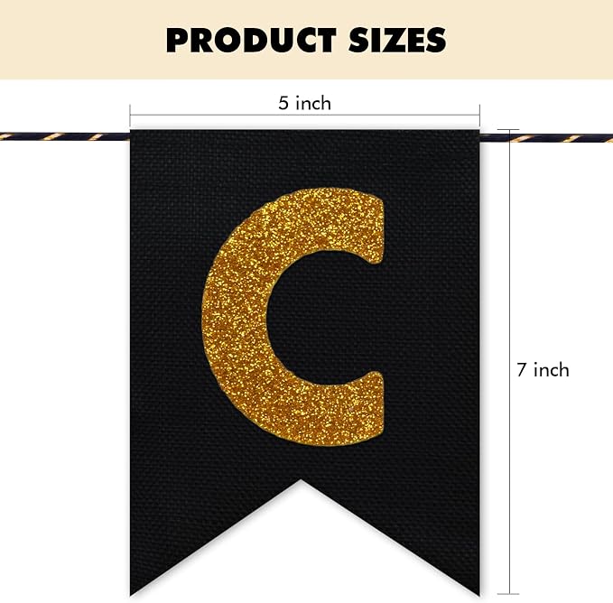 Custom Banner Kit, 28 Burlap Banner with 95 Felt Letters, Make Your Own Diy Customizable Kit for Birthday Wedding Party Decorations