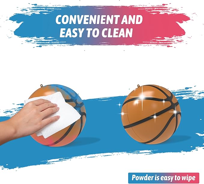 POPUPARTY Gender Reveal Basketball with Pink & Blue Powder, for Baby Boy or Girl Gender Reveal, Party Supplies