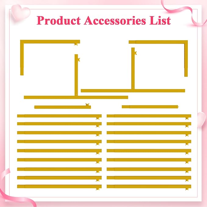 Wokceer Wedding Arch Backdrop Stand Square 7.2 x 6.6 FT Wedding Arches for Ceremony Metal Balloon Arch Frame for Weddings Birthday Party Garden Arbor Anniversary Event Decor