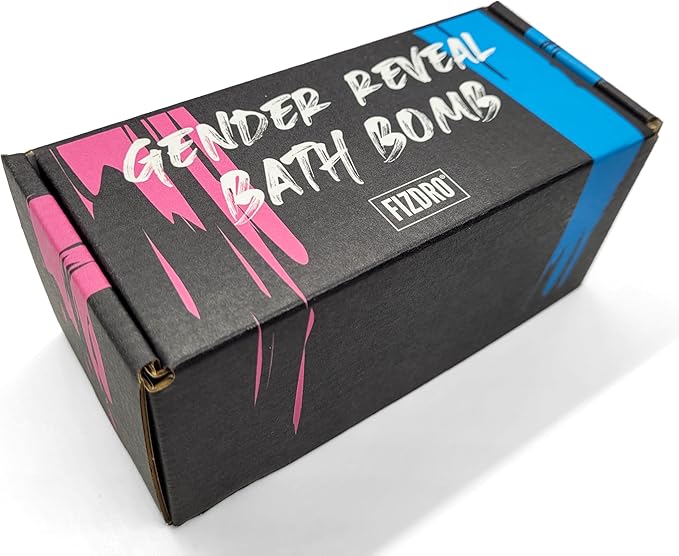 Gender Reveal Bath Bomb. Large 5oz Bath Bombs. for Gender Reveal Parties, Baby Showers, etc. (Blue and Pink)