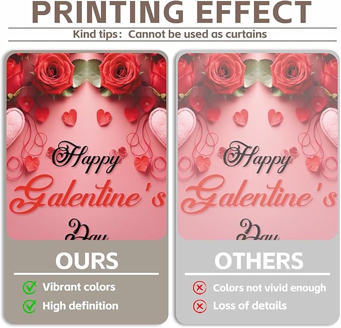 5x3ft Vinyl Happy Galentine's Day Backdrop Red Pink Rose Heart Background Friends Valentines Photography Props Party Decorations