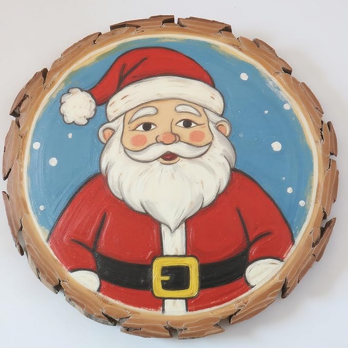 Natural Wood Slices, 5-6 Inch Round Unfinished Wooden Rounds, 10 Pack, for Wedding Centerpieces, DIY Crafts, Table Decor