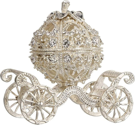 PATKAW Pumpkin Carriage Rhinestones Box 1 Pc 8x7.5x5cm Rhinestone Crystal Pumpkin Carriage Trinket Boxes Jewelry Box Jewelry Display Holder Organizer Ornament Christmas Gift
