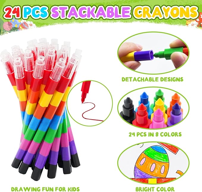 ZMLM 24 Pack Easter Coloring Books for Kids with Crayons,Party Favors for Kids 4-8, Goodie Bags Stuffers for Toddlers, Classroom Prizes Birthday Return Gifts (Easter)