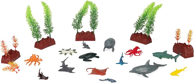 Wild Republic Adventure Buckets Ocean Figurines - 8"