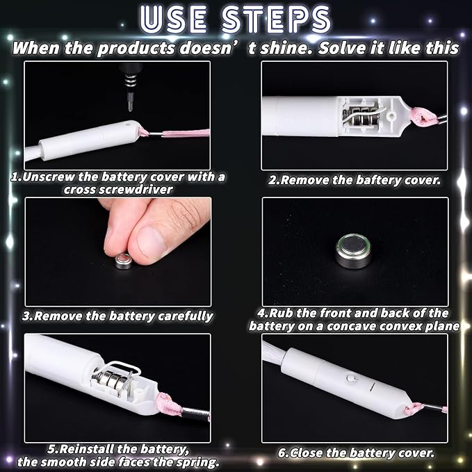Oleitodh 128 Pack White Fiber Optic Wand Glow Wand LED Light Up Wand Bulk with 3 Flashing Models Flashing Sticks for Glow in The Dark Birthday Party Favor Wedding Halloween Christmas, 8 Colors