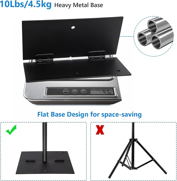 SLOW DOLPHIN Heavy Duty Backdrop Stand10ft x 8.5ft Adjustable Background Support System Kit with Steel Base for Photography, Photo Backdrop Stand for Parties Birthday, Photo Booth Video Studio