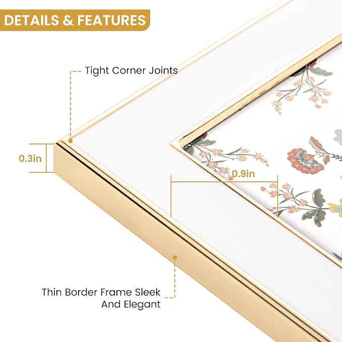 Concepts Enamel Metal Picture Frame Elegant Decorative Luxury Tabletop Photo Display Giftable Romantic Vintage-Inspired Feminine Keepsake Wedding Anniversary Home Decor