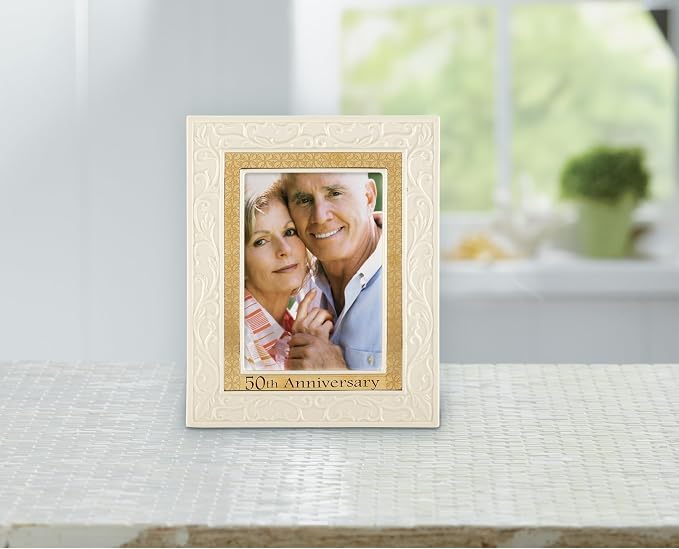 Lenox Portrait Gallery 50th Anniversary Luxury Frame, 5 by 7-Inch - 826478