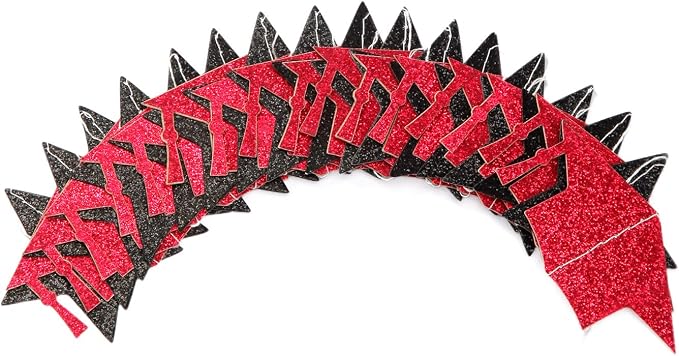 Red-Black Graduation-2026 Class Party-Decorations Garland - Congrats Grad Hat Star Banner Streamers,Senior High School Night College Congratulations Decor Supplies Ouruola