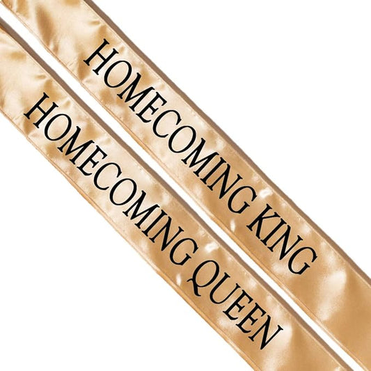Anderson's Satin Sash Sets, King & Queen, 72 Inch x 3 Inch - 2 Pieces, Homecoming Court & Royalty Sashes