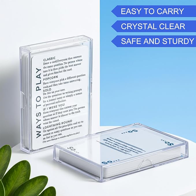 Zonon 6 Pieces Clear Deck Case, Card Organizer Compatible with MTG TCG Plastic Playing Card Case baseball Trading Deck Collection Box Holder for Game Cards Storage