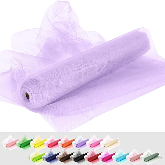 Lavender Tulle Fabric Roll, 54 Inch by 10 Yards (30 ft) for Wedding Party Decoration Spool Bolt, Ceiling Decor, Tutu Skirt, Gift Wrapping, Soft & Drape (Lavender)