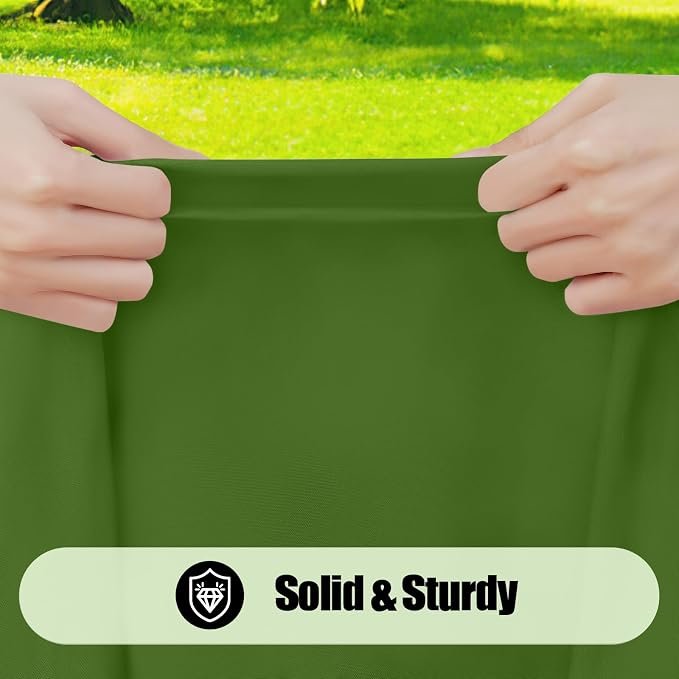 Smiry 6 Pack Rectangle Picnic Table Cloth, Waterproof Elastic Fitted Tablecloths, Washable Polyester Rectangular Patio Table Cover for Camping, Indoor and Outdoor (Olive Green, 30"x72")