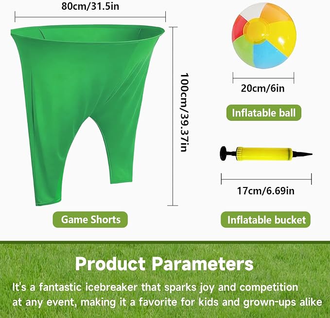Granny Pants Yard Game, Granny Pants Outdoor Party Game Granny Pants Outdoor Game with Bouncy Balls and Pump Fun Family Reunion & Adult Yard Games for Groups