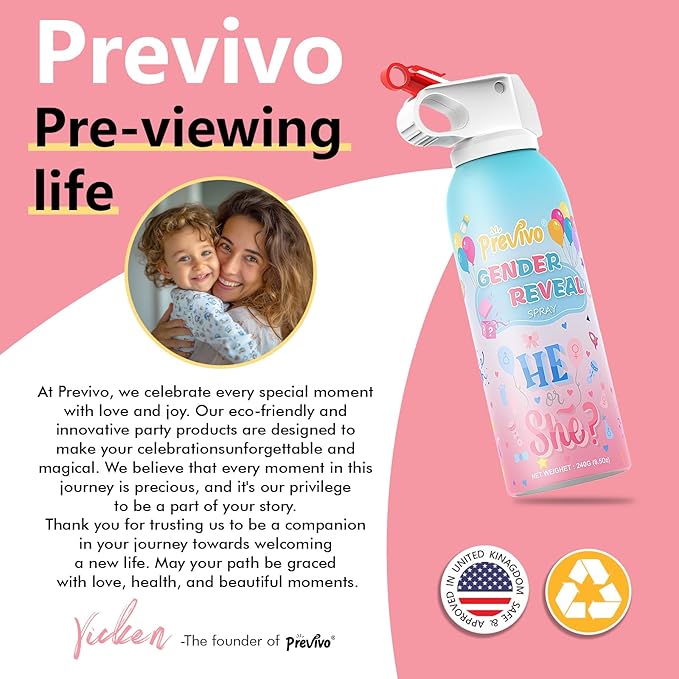 Reveal Fire Extinguisher Set -Gender Reveal Color Smoke Powder Spray - 100% Biodegradable Party Supplies- For Memorable Baby Gender Reveal Decorations & Ideas(Pink)