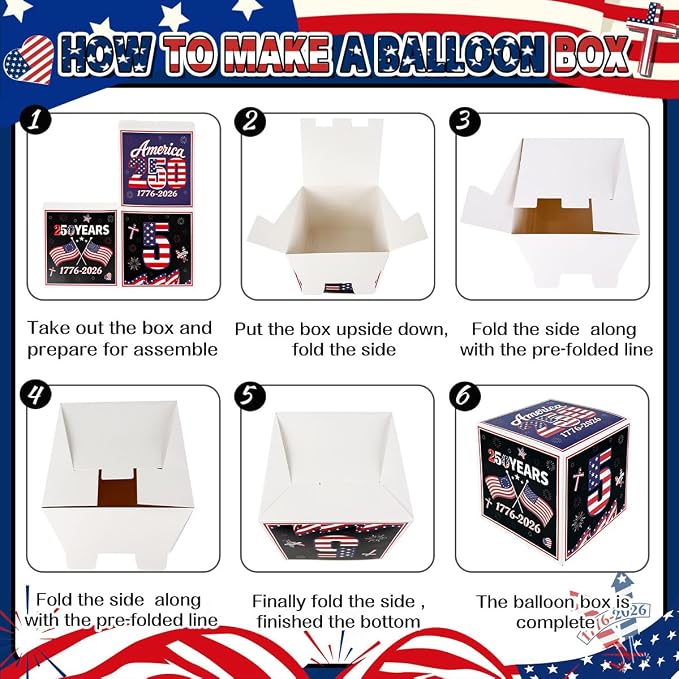 170Pcs 250th Anniversary Decorations, ALL-IN-1 Patriotic Party Supplies Red White Blue Balloon Arch American 250 Decorations Backdrop for 4th of July Independence Day Semiquincentennial Celebration