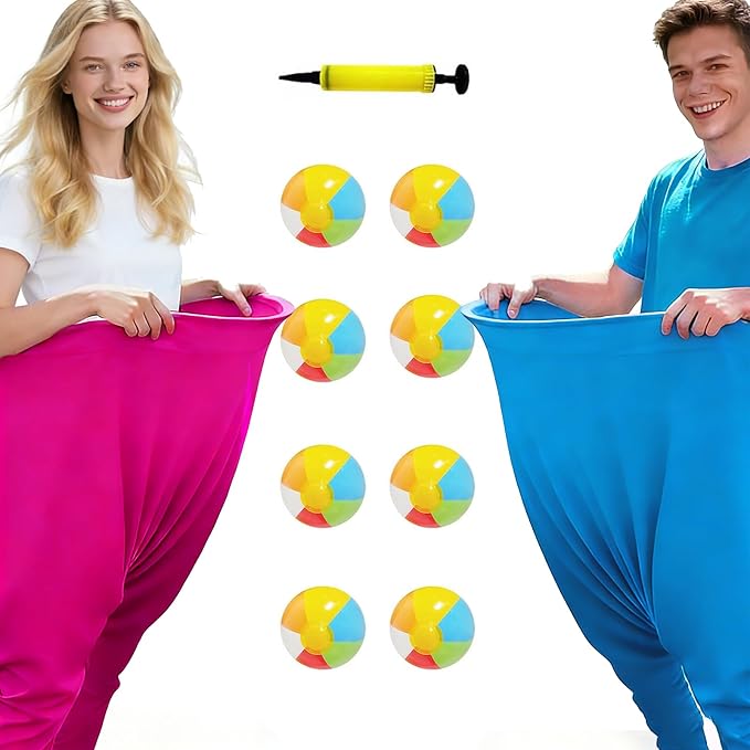 Granny Pants Yard Game, Granny Pants Outdoor Party Game Granny Pants Outdoor Game with Bouncy Balls and Pump Fun Family Reunion & Adult Yard Games for Groups