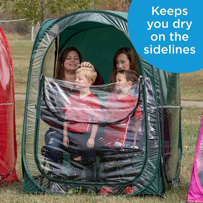 WeatherPod® Pop-Up Sports Tent 1-2 Person – Instant Setup MyPod™ Original Shark Tank All-Weather Shelter for Outdoor Sports, Rain, Wind & Cold