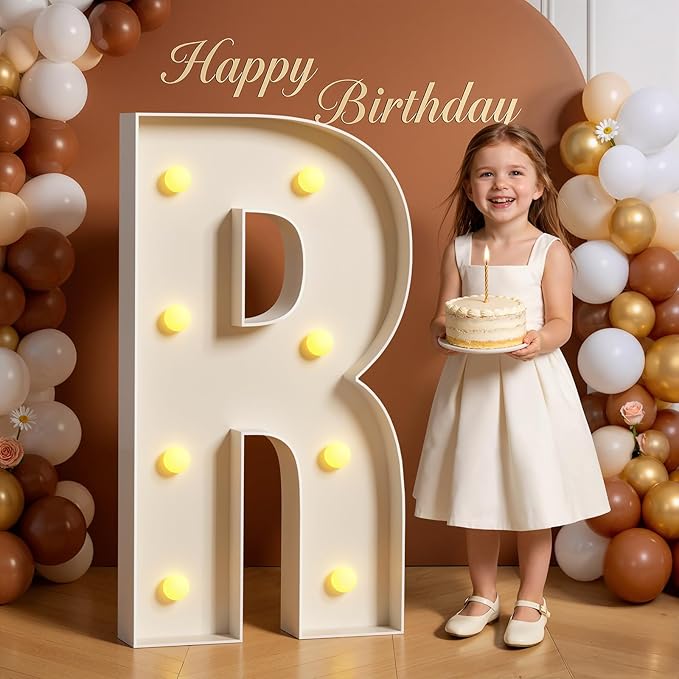 Marquee Letters 3 Feet Tall Large Light Up Letters for Will You Marry Me Sign Happy Birthday Party Decorations Big Letterboard R