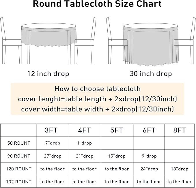 PartyDelight Sequin Tablecloth Round 50" Light Gold Table Topper for Wedding Party Birthday Bridal Baby Shower and Other Events Decorations