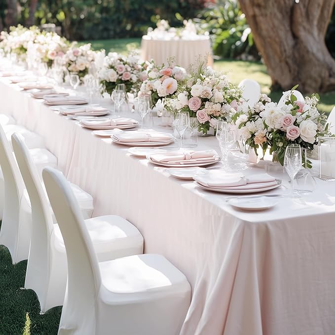 Fixwal 100 Pcs White Folding Chair Cover, Spandex Stretch Covers Ideal for Wedding, Party, Dining, Business Meeting, Banquet, Universal Fitted Washable Slipcover.