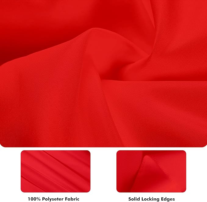Fixwal 2 Pack Red 60 x 102 Inch Rectangle Tablecloths, Reusable Heavy Duty Washable Polyester Table Covers for 6 Ft Tables, Party, Birthday, Christmas, Anniversary