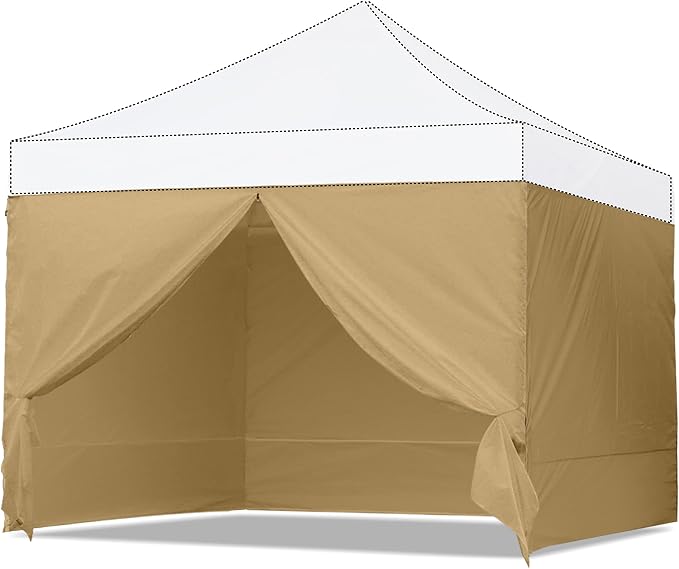 ABCCANOPY Side Wall 10x10, Beige (4 Walls Only, NOT Including Frame and Top)