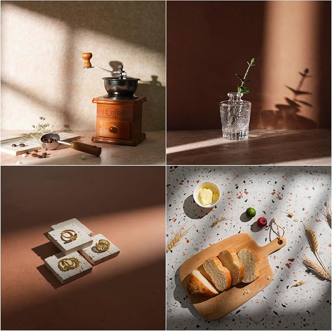 Product Photography Backdrops with Shadow Boards, 23x35in 10 Pcs 20 Patterns Photo Backdrop Board for Tabletop Small Shooting, Background for Photos, Metlakat