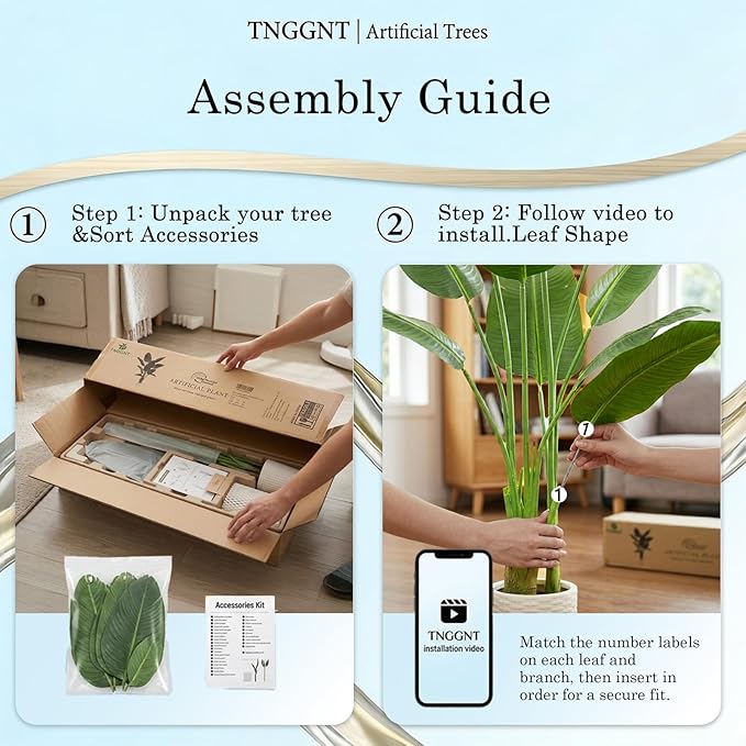 Artificial Bird of Paradise Plant: 7FT Faux Traveler's Palm Fake Banana Tree Elephant Ear Leaf Tall Silk Floor Plant in White Pot for Home Decor Indoor Office Entryway Balcony Patio Cafe Hotel