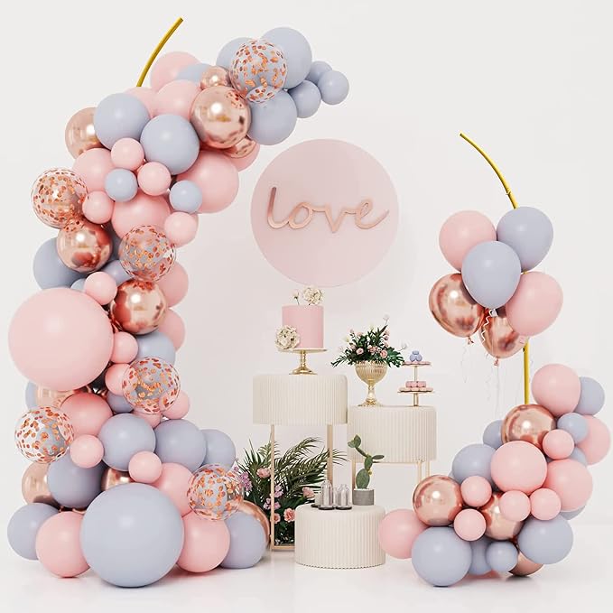 Metal Wedding Arch Stand,Set of 2 Gold Curved Top Arch Backdrop Stand Wedding Arches for Ceremony Birthday Anniversary Baby Shower Floral Stand Background Decoration (Gold,7.8FT & 6.7FT)