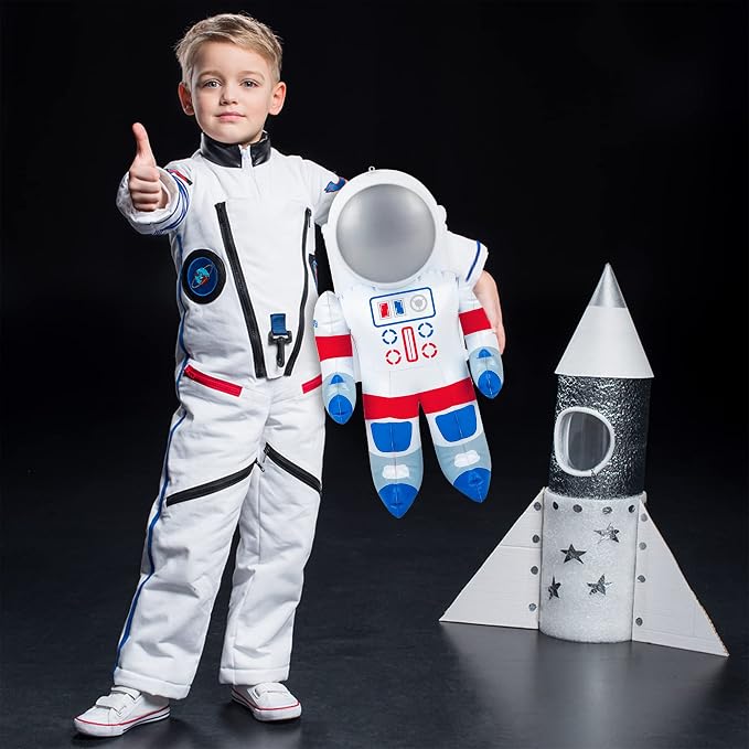 ArtCreativity 2 Pack 22” Inflatable Astronaut Balloon with Hanging Tag, Astronaut Party Decorations for Outer Space Events, Party Inflates for Christmas, Birthday and Science Kids Fun Accessories