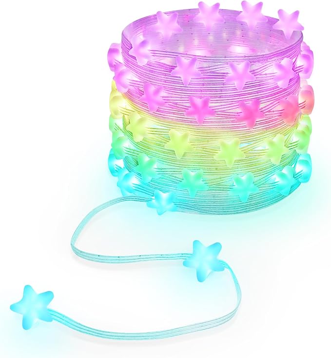 16.5FT Star Fairy Lights USB Plug-in, 33 RGB Color Changing Lights | Twinkle LED String Lights with 200+ Lighting Modes, APP & Remote Control, Timer, Dimmable for Bedroom Christmas Holiday Decor