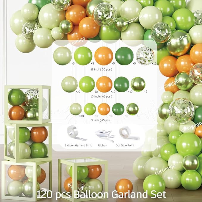 cocomigo 280PCS Dinosaur Baby Shower Decorations, 25 Dinosaur Theme Tableware, Includes It's A Boy Plates and Napkins, Backdrop, Balloon Kit for Hatching Soon Baby Shower Decorations