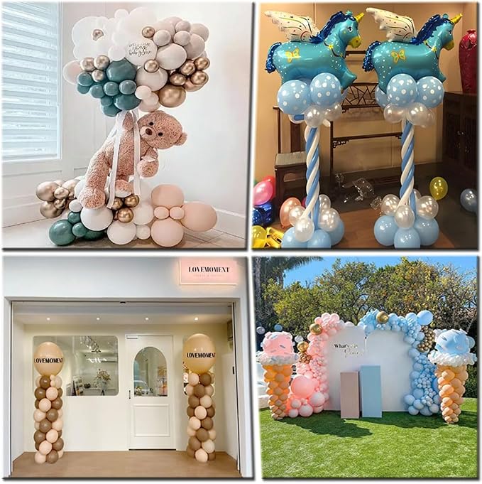 Balloon Arch Stand Kit, 2IN1 Metal Balloon Column Arch with Weighted Water Bag for Birthday, Graduation Ceremony, Baby Baptism, Wedding, Engagement , Various Festival Party Decoration