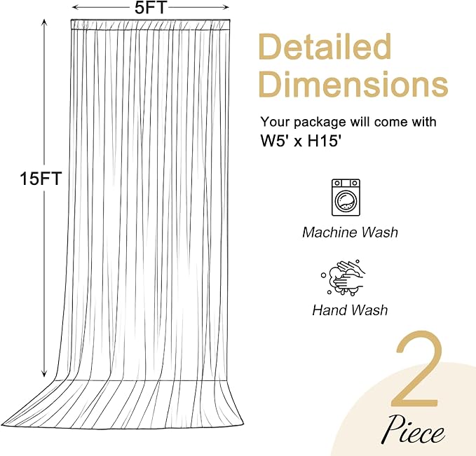 10x15ft Navy Blue Backdrop Curtains for Parties Wrinkle Free Fabric Backdrop Curtain Birthday Photo Drapes Backdrop for Wedding Baby Shower Bridal Photo Shoot Photography Back Drop 2 Panels 5x15FT