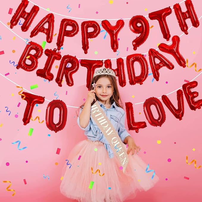 76pcs Happy Birthday Balloon Banner, Red Balloons Letters, Personalized 16" Mylar Foil Birthday Decorations includes 2 Sets A- Z, 1 set Number 0-9 and "HAPPY BIRTHDAY" letters (with Balloon Pump)
