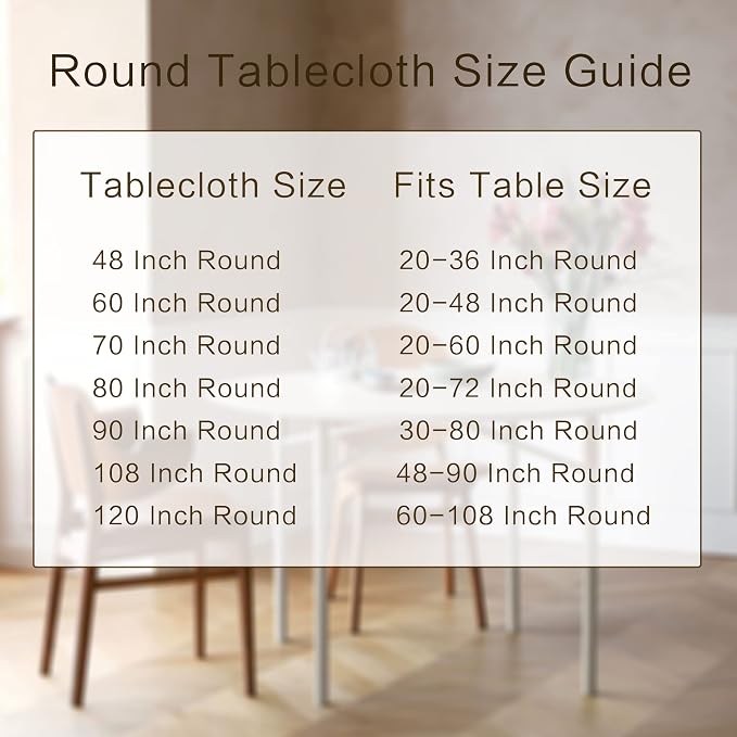 sancua Round Tablecloth - 70 Inch - Water Resistant Spill Proof Washable Polyester Table Cloth Decorative Fabric Table Cover for Dining Tables, Buffet Parties and Camping, Burgundy