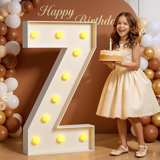 Marquee Letters 4 Feet Tall 4FT Large Light Up Letters Z for Birthday Wedding Engagement Party Decorations Will You Marry Me Sign Yard Pre-Cut Foam Board