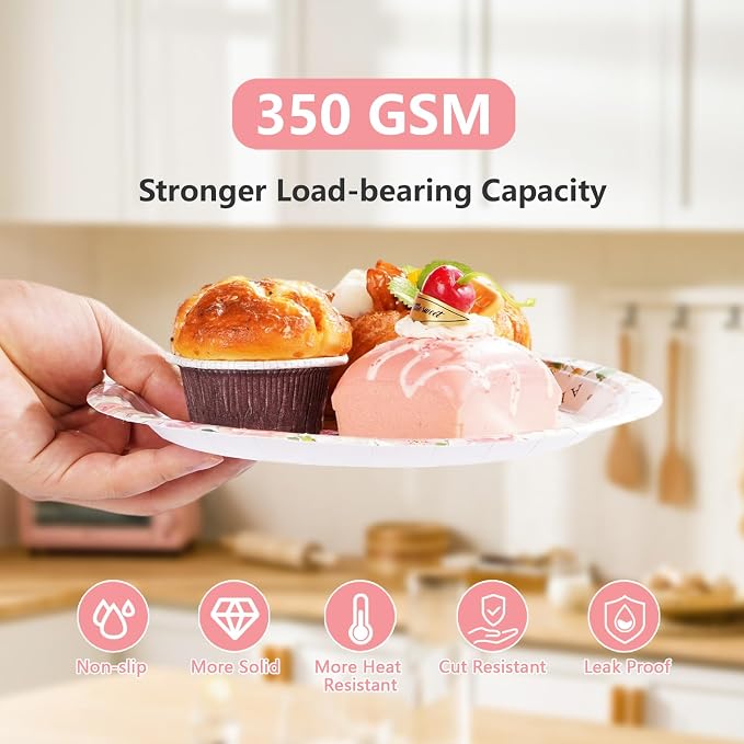 96Pcs Oh Deer She's Almost Here Baby Shower Party Pink Deer Tableware Set | Disposable Pink Deer Themed Woodland Animal Tableware for Girls Animal Baby Shower Gender Reveal Party Supplies Serves 24