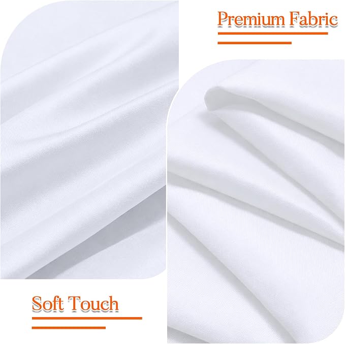 10 Pack White Square Tablecloth 54x54 Inch White Table Cloth, Wrinkle Resistant Washable Tablecloth Square Polyester Fabric Table Covers for Party Banquet Wedding Buffet