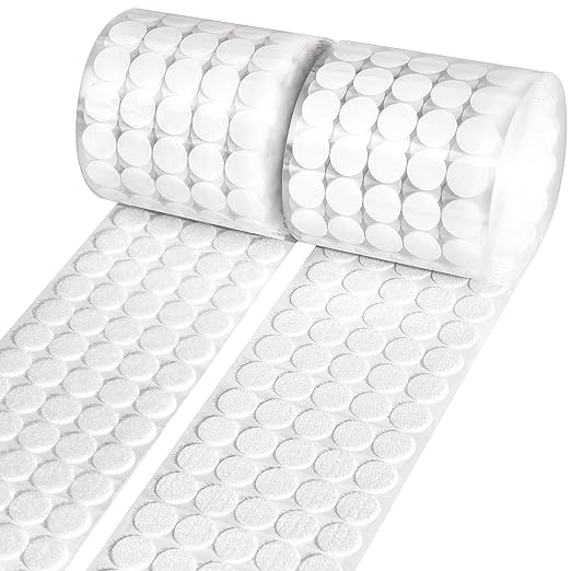WXBOOM 4000pcs (2000 Pairs) Self Adhesive Dots 0.79in Sticky Back Nylon 20mm Hook and Loop Dots for Office School Classroom Home
