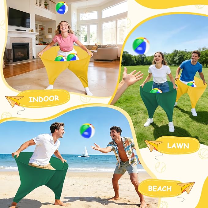 Granny Pants Yard Game Giant Granny Pants Outdoor Game Includes Bouncy Balls & Air Pumps Hilarious Outdoor Games for Adults and Family Backyard Gatherings Beach Games Team-Building Activities