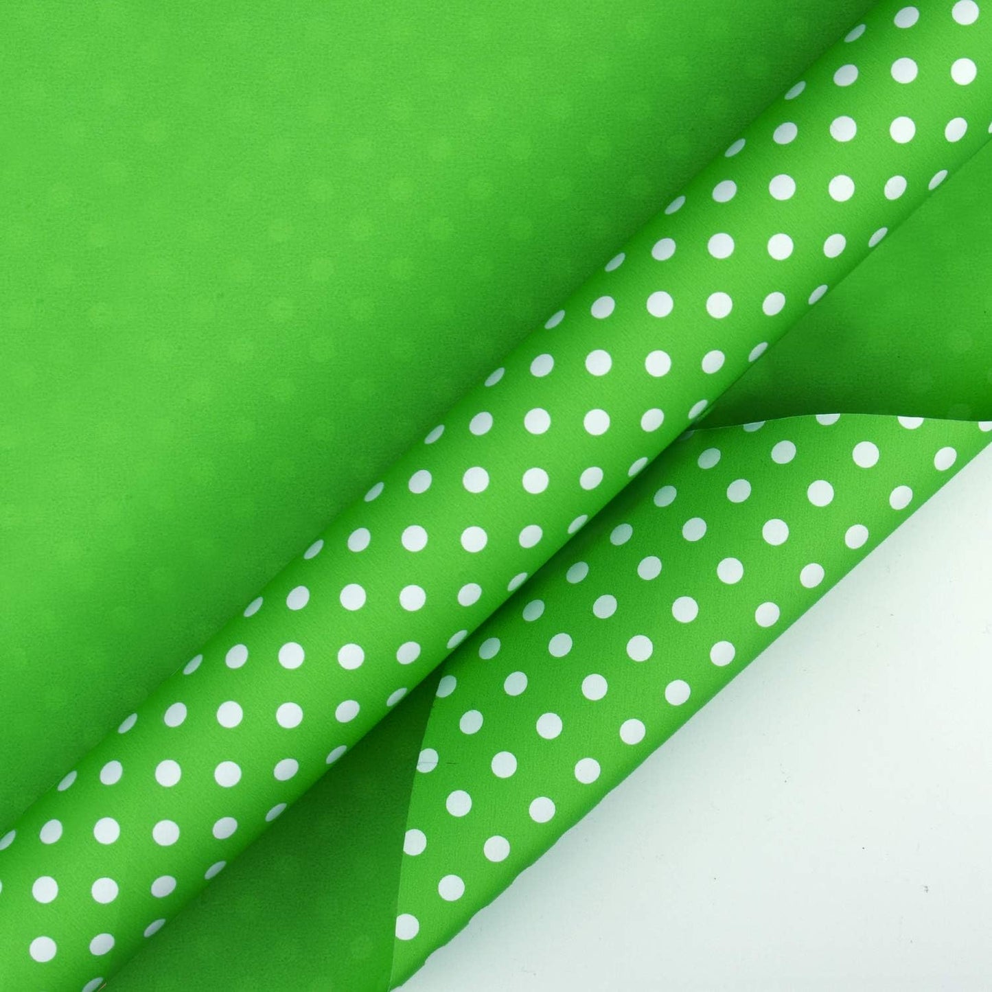 WRAPAHOLIC Reversible Wrapping Paper - Mini Roll - 17 Inch X 33 Feet - Green and Polka Dot Design for Birthday, Holiday, Wedding, Baby Shower