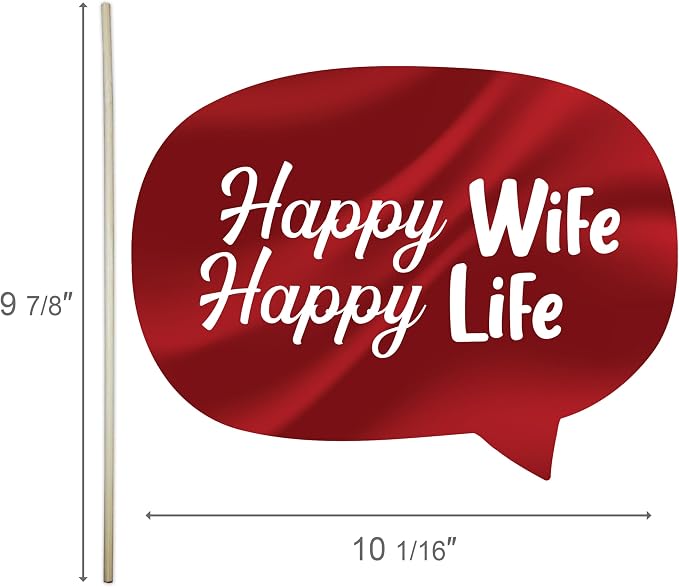 Wedding Anniversary Photo Booth Props Set – Fun Romantic Decorations for Anniversaries, Parties, and Couple Celebrations (12)