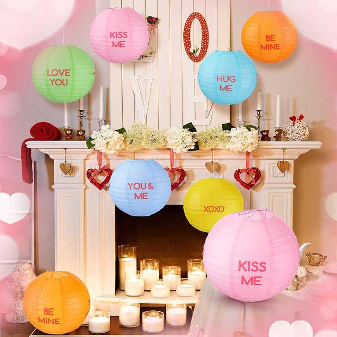Retisee 12 Pcs 10 Inch Hanging Paper Lanterns Party Decorations Pastel Classroom Decor for Birthday Back to School Party Decoration for Classrooms Wedding Birthday Ceilings(Fresh Color,Lovely)