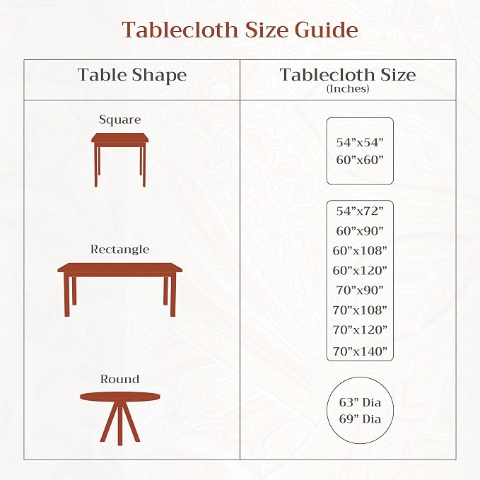 Maison d' Hermine Table Cloth Rectangle Table 100% Cotton 60 x 90 Inches Fall Tablecloth Reusable Everyday Use for Thanksgiving Christmas Decorations Dining Farmhouse Party (Nila)